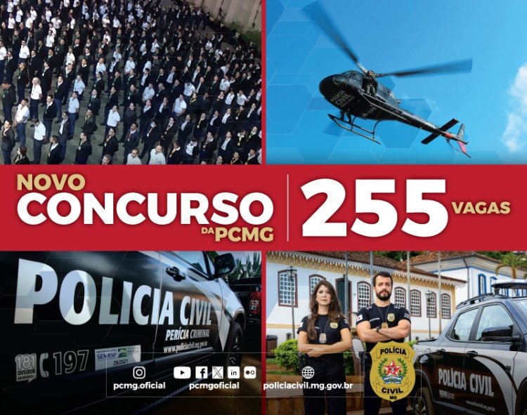 Governo autoriza novo concurso para a PCMG com 255 novas vagas
